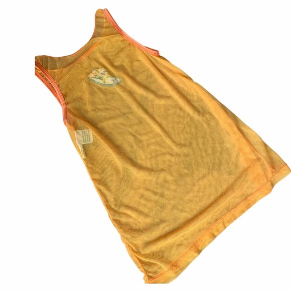 Vintage Neon Orange Mesh Looney Tunes Tank - Picture 2 of 6